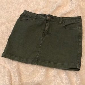 BDG olive green jean skirt
